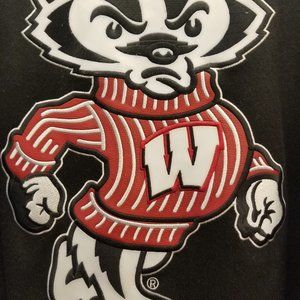 WISCONSIN BADGERS LEATHER REVERSIBLE JACKET BOMBER